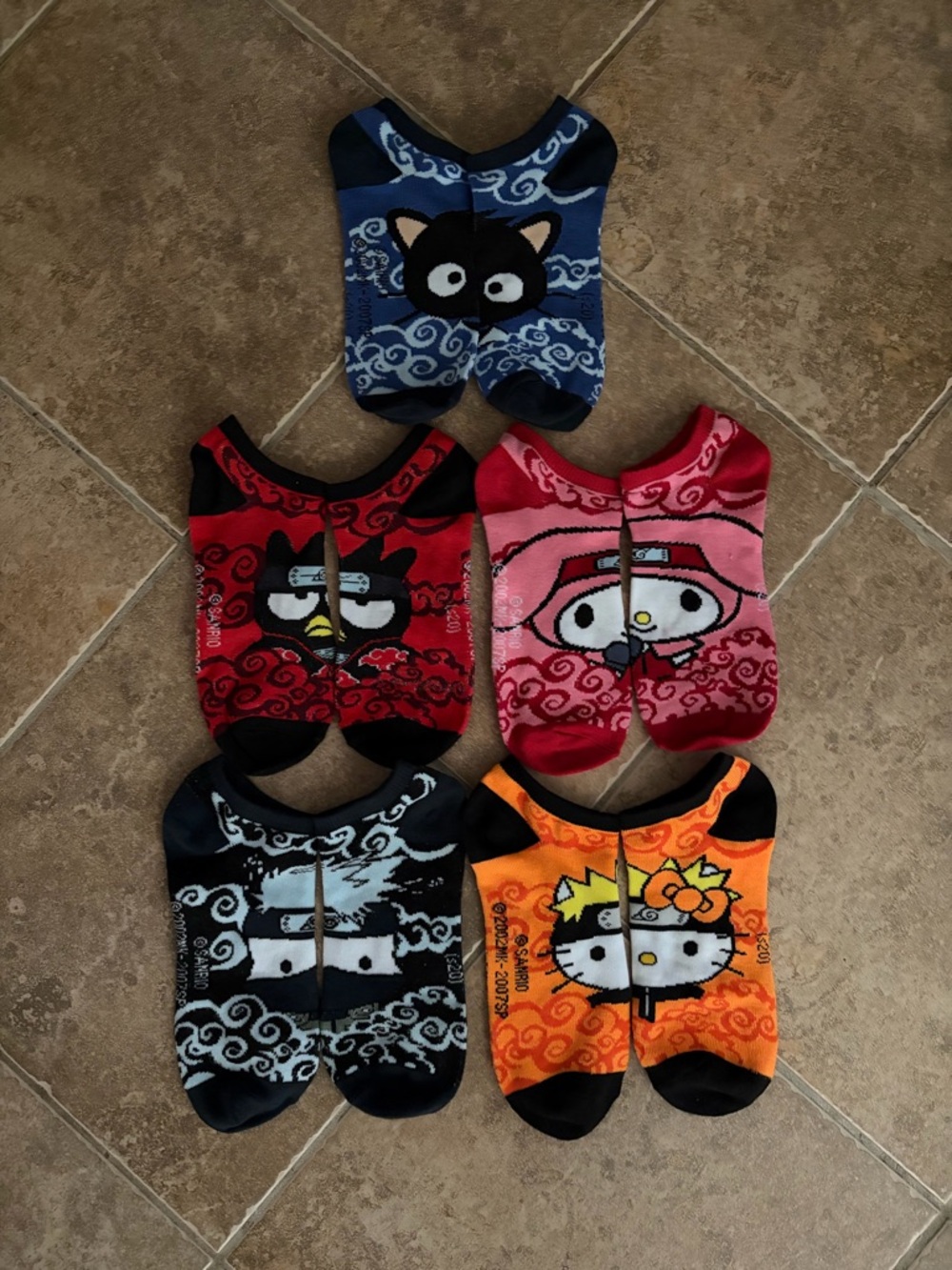Sanrio Hello Kitty x Naruto Ankle Socks